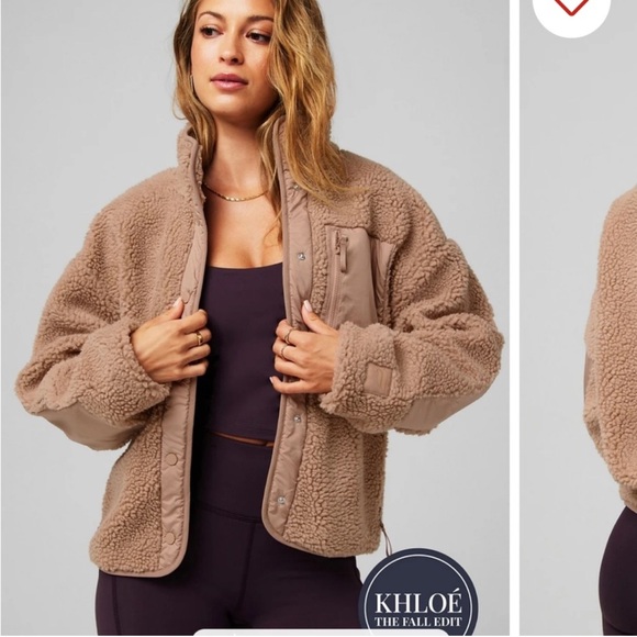 Fabletics Jackets & Blazers - New Fabletics Tahoe Teddy Jacket Waffle Cone womens size M